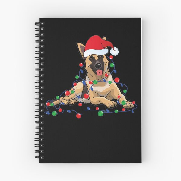 Item preview, Christmas Lights German Shepherd Dog With santa designed and sold by abiabo.