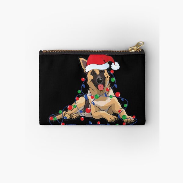 Item preview, Christmas Lights German Shepherd Dog With santa designed and sold by abiabo.
