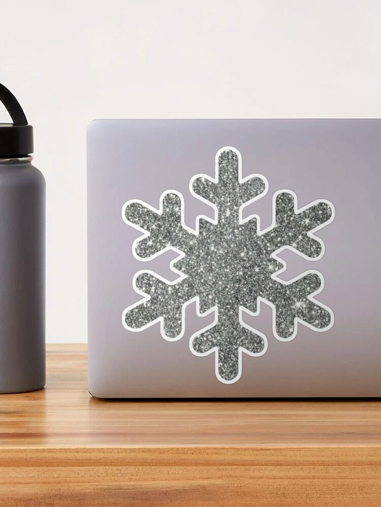 Glitter snowflake Sticker for Sale by Dailyartsie