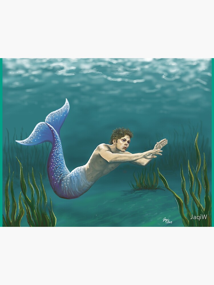 Merman underwater  Art Board Print for Sale by JaqiW