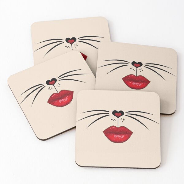 Item preview, sexy cat with red lips designed and sold by GlamourChick.