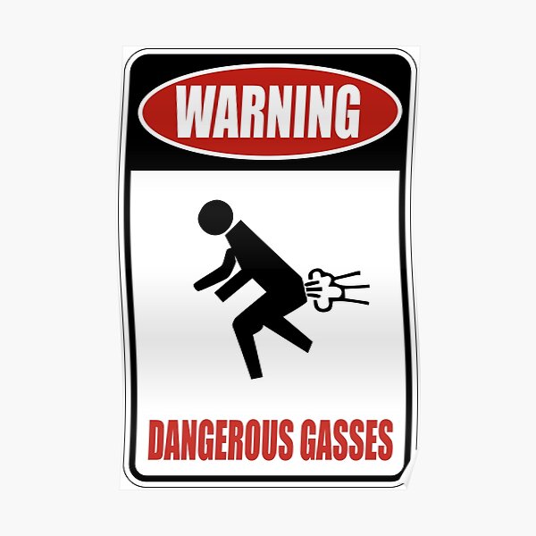 Avertissement de gaz dangereux Poster