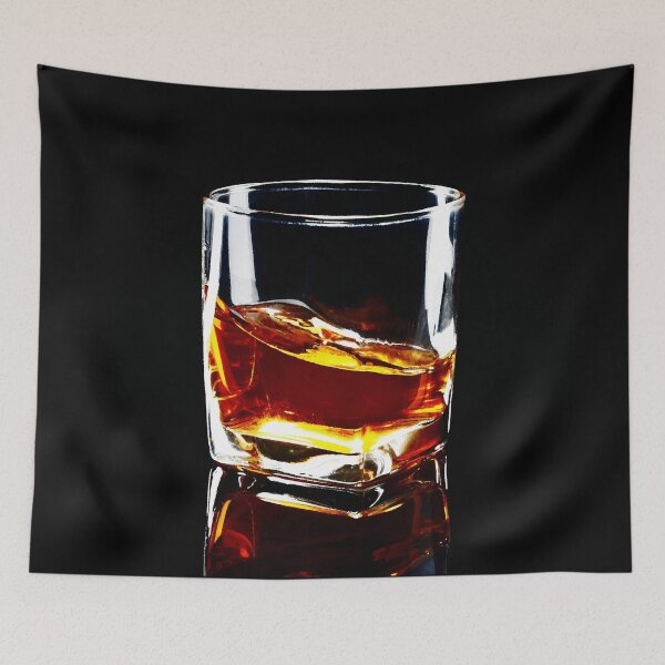 Item preview, Classy Sole Glass Of Whiskey - Realistic Painting designed and sold by Canavas.