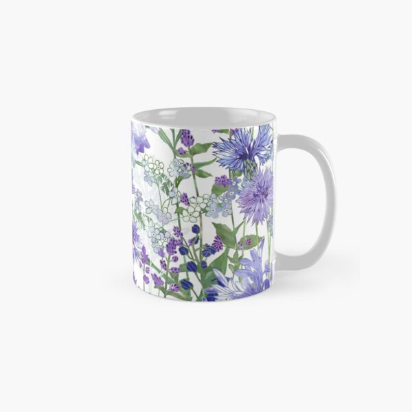 Blue Flower Garden - Agapanthus, Delphiniums, Cornflowers, Catmint, Forget-Me-Nots Classic Mug