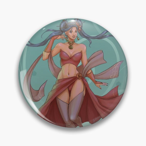 Item preview, Oriental style fantasy pinup - green background designed and sold by hoshimem.