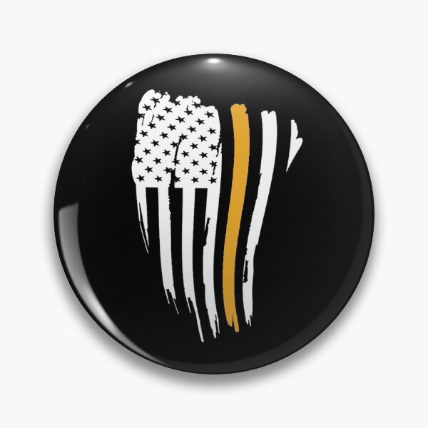 Item preview, Thin Gold Line Dispatcher Flag Gift designed and sold by UrbanGiftShop.