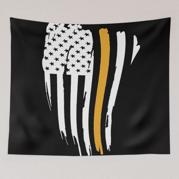 Item preview, Thin Gold Line Dispatcher Flag Gift designed and sold by UrbanGiftShop.