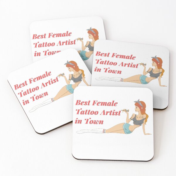 Item preview, best female tattoo artist in town - Tattooed junkie design gifts ink culture beards barber awesome super power tacos tequila designed and sold by CJCTEES.