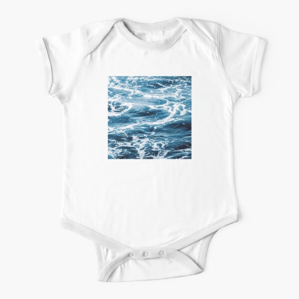 Lululemon blue ocean waves Short Sleeve Baby One-Piece
