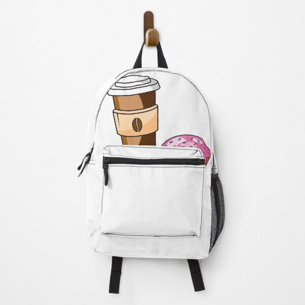 Item preview, Donut with a cup of coffee Sticker designed and sold by tshirt redbubble.