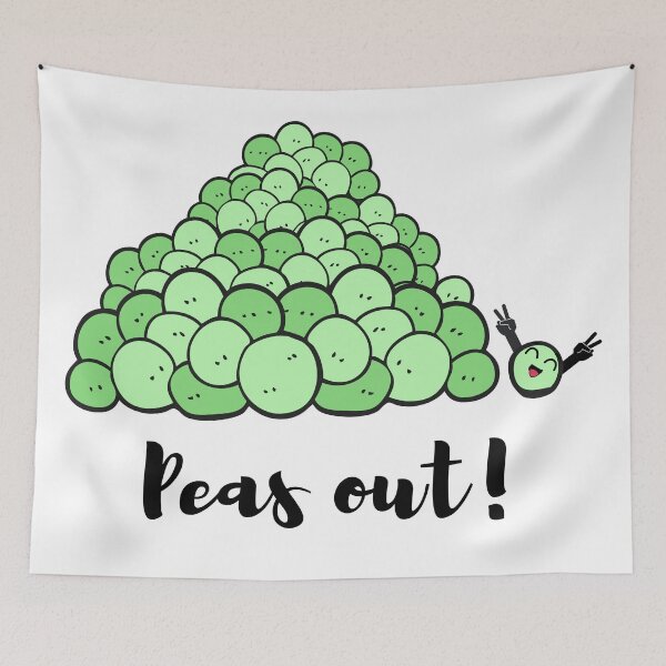 Item preview, Cute green peas: "peas out" designed and sold by Digibee.