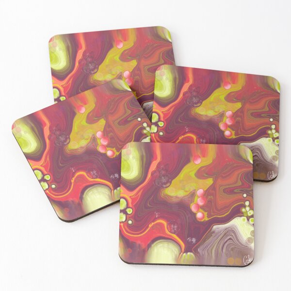 Item preview, Sour, digital fluid pour with cells designed and sold by MayGreenAbgrall.