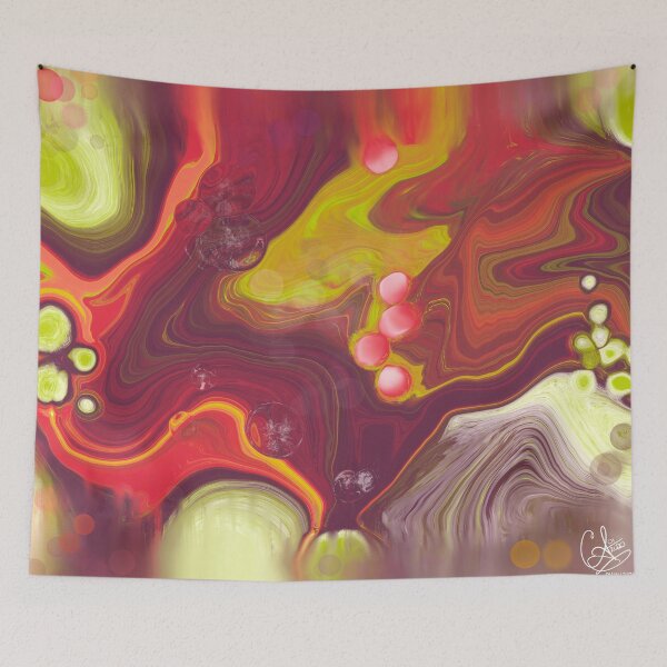 Item preview, Sour, digital fluid pour with cells designed and sold by MayGreenAbgrall.