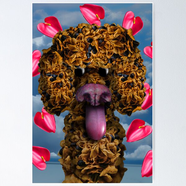 Item preview, Cornflake Poodle with Blueberries designed and sold by GolemAura.