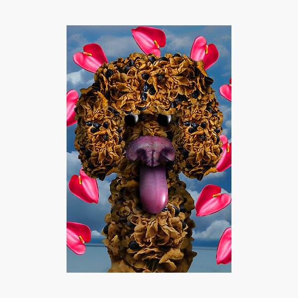 Item preview, Cornflake Poodle with Blueberries designed and sold by GolemAura.