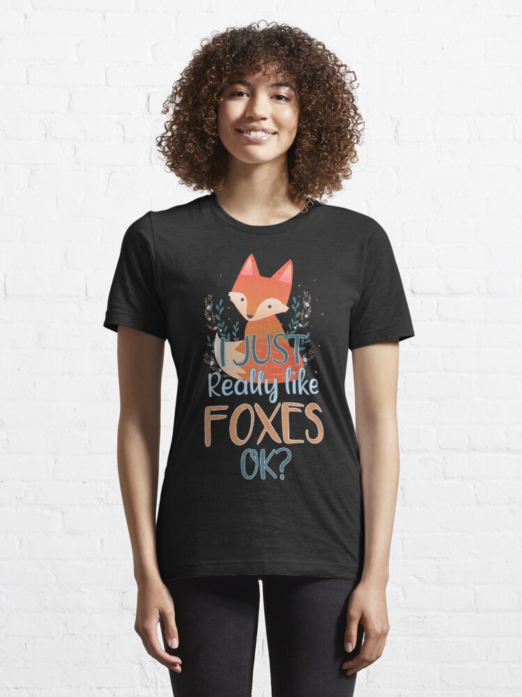 Premium Funny Just A Girl Who Loves Foxes T Shirt Fox Gifts Love Gift