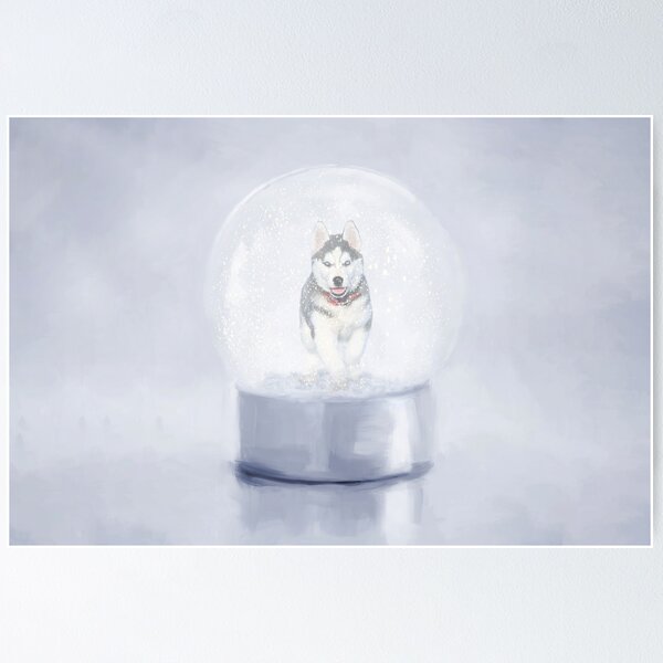 Item preview, Husky in a Snow Globe designed and sold by Elisabeth Lucas.