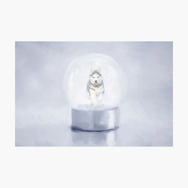 Item preview, Husky in a Snow Globe designed and sold by Elisabeth Lucas.
