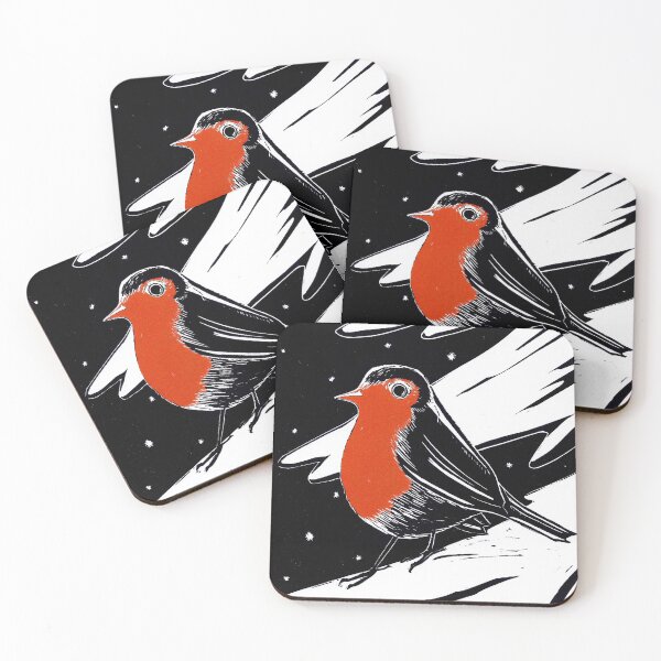 Item preview, Robin in the Snow Linocut designed and sold by Maddy Bennett.