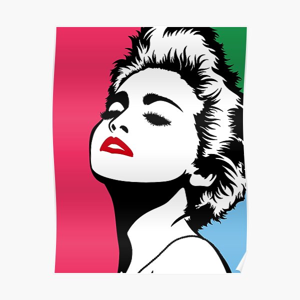 A1 - A5 SIZES AVAILABLE MADONNA BLACK AND WHITE GLOSSY WALL ART POSTER PRINT