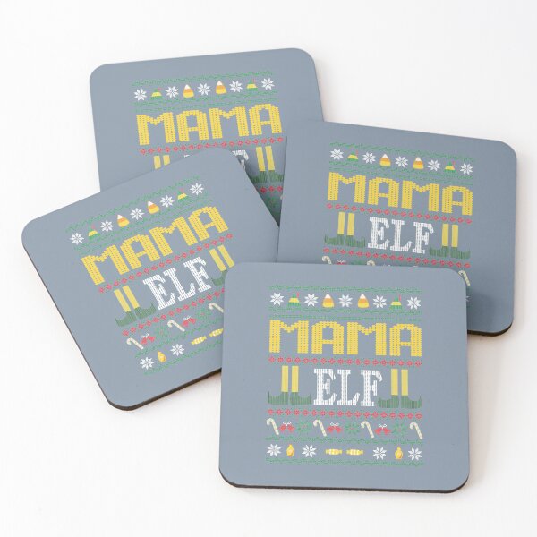 Item preview, Mama Elf Buddy Movie Ugly Christmas Sweater Grey designed and sold by Sunny Collections.