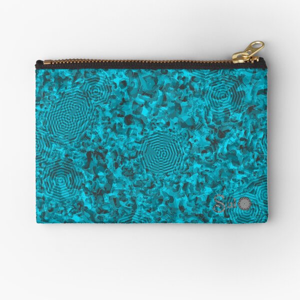 Camouflage Sweet BlueGray Zipper Pouch