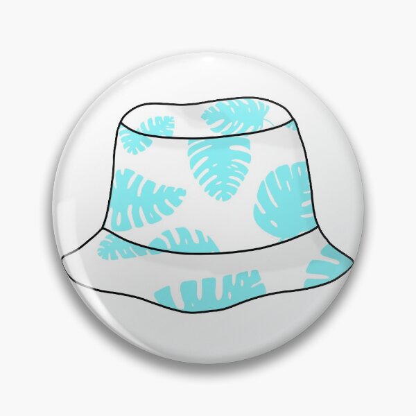 Item preview, Bucket hat with blue tropical leafs designed and sold by felinefeelings.