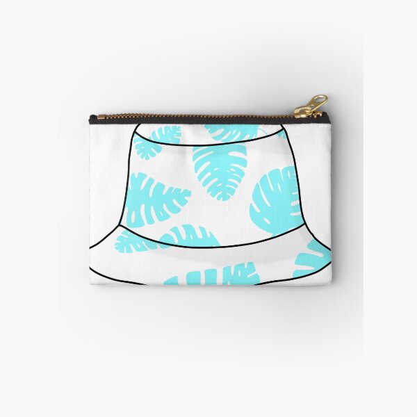 Item preview, Bucket hat with blue tropical leafs designed and sold by felinefeelings.