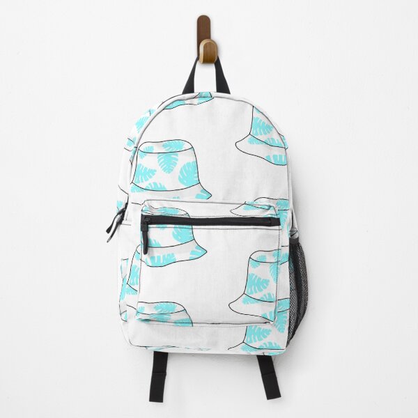 Item preview, Bucket hat with blue tropical leafs designed and sold by felinefeelings.