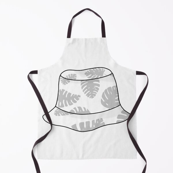 Item preview, Bucket hat with grey tropical leafs designed and sold by felinefeelings.