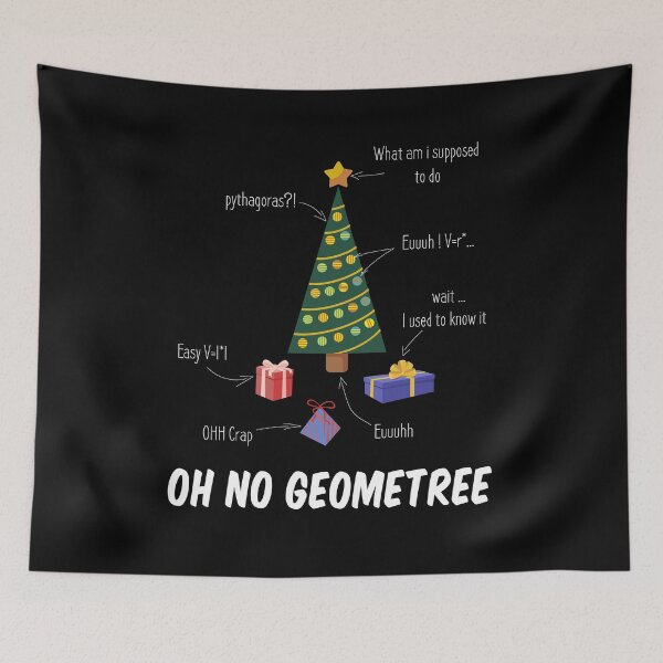 Item preview, Funny Math Geometry Christmas Tree Funny Geometree Teacher designed and sold by AshzShop.