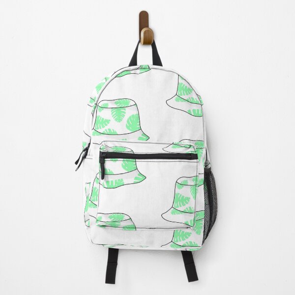 Item preview, Bucket hat with pastel green tropical leafs designed and sold by felinefeelings.