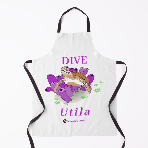 Item preview, Dive Utila Turtle with Purple Coral and Font designed and sold by BottomlessDiver.