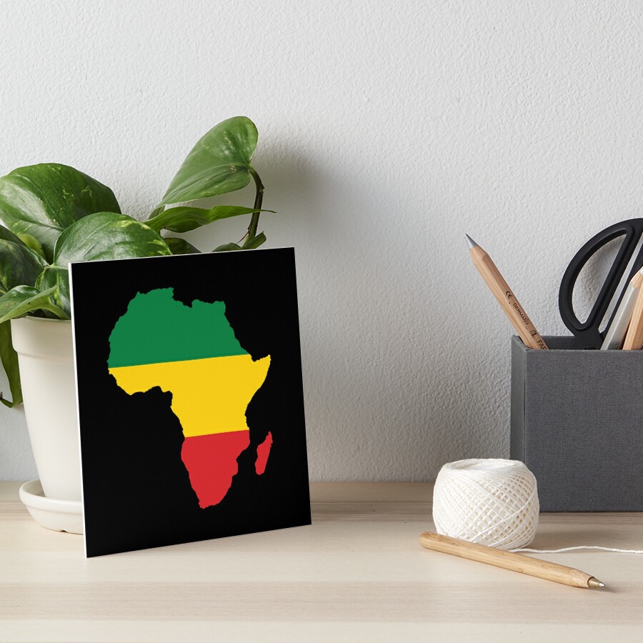 Africa Map Rasta Flag Reggae Rastafarian Art Board Print By Rastareggaelove Redbubble 5804