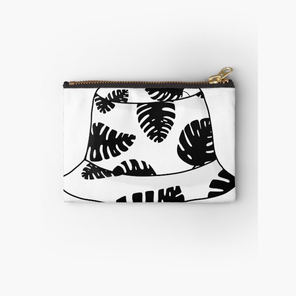 Item preview, Bucket hat with black tropical leafs designed and sold by felinefeelings.