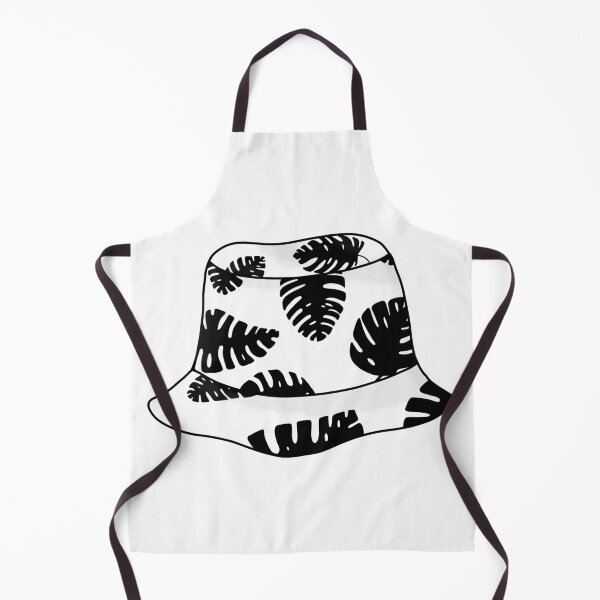 Item preview, Bucket hat with black tropical leafs designed and sold by felinefeelings.