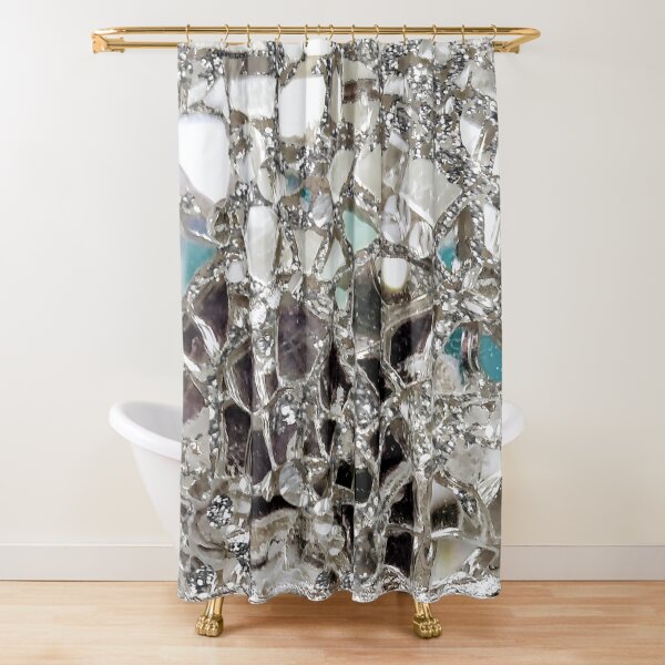 Item preview, Photographic Image Sparkly Silver Glitter, Glass and Mirror designed and sold by CrazyCraftLady.