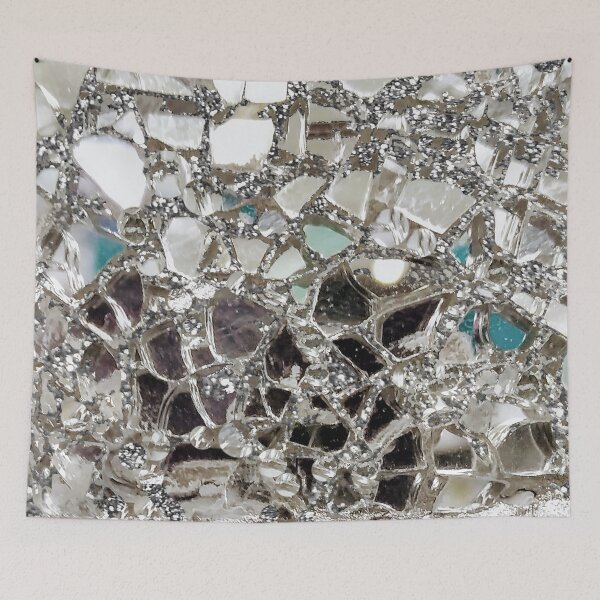 Item preview, Photographic Image Sparkly Silver Glitter, Glass and Mirror designed and sold by CrazyCraftLady.