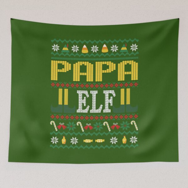 Item preview, Papa Elf Buddy Movie Ugly Christmas Sweater Green designed and sold by Sunny Collections.