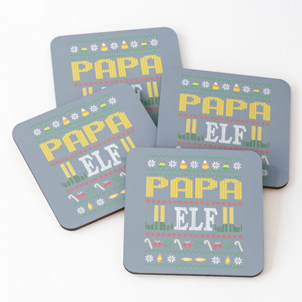 Item preview, Papa Elf Buddy Movie Ugly Christmas Sweater Grey designed and sold by Sunny Collections.