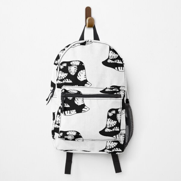 Item preview, Bucket hat with black and white tropical leafs designed and sold by felinefeelings.