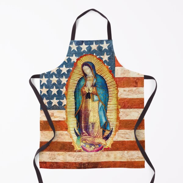Item preview, Our Lady of Guadalupe Mexican Virgin Mary USA United States Flag Mexico Catholic designed and sold by hispanicworld.