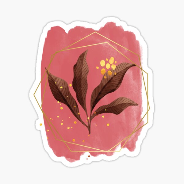 Item preview, Leaves in the desert digital watercolor illustration designed and sold by MazeMazekeen.