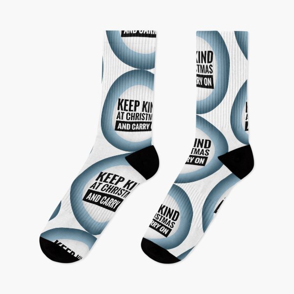 Item preview, Blue Keep Kind at Christmas and Carry On Positive Mindset Slogan  designed and sold by Jenny Meehan Art Prints and Patterns  .