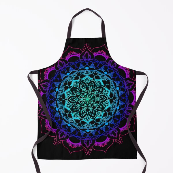 Item preview, Vibrant floral pink to blue ombre mandala designed and sold by felinefeelings.