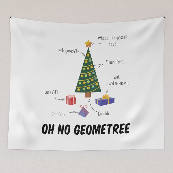Item preview, Funny Math Geometry Christmas Tree Funny Geometree Teacher designed and sold by AshzShop.