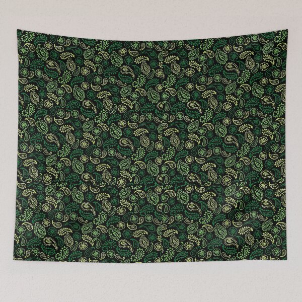 Item preview, BANDANA PATTERN, GREEN ON BLACK designed and sold by thekyngsqueen.