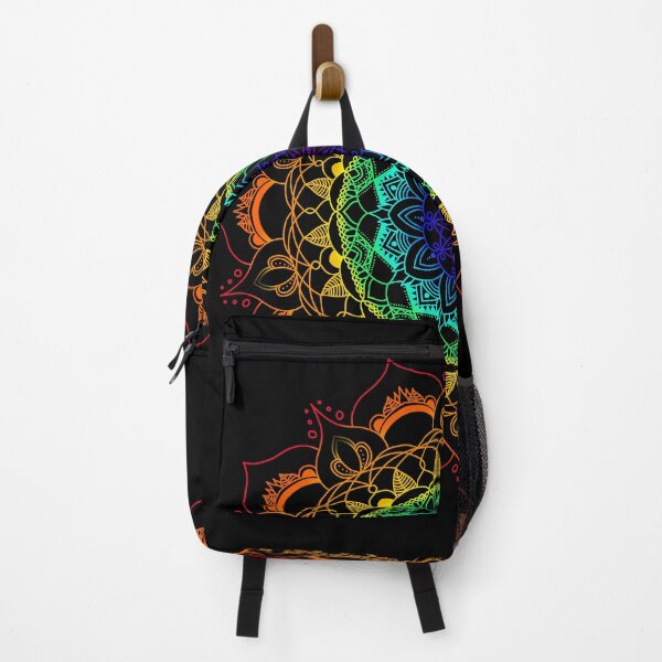 Item preview, Vibrant floral rainbow ombre mandala designed and sold by felinefeelings.