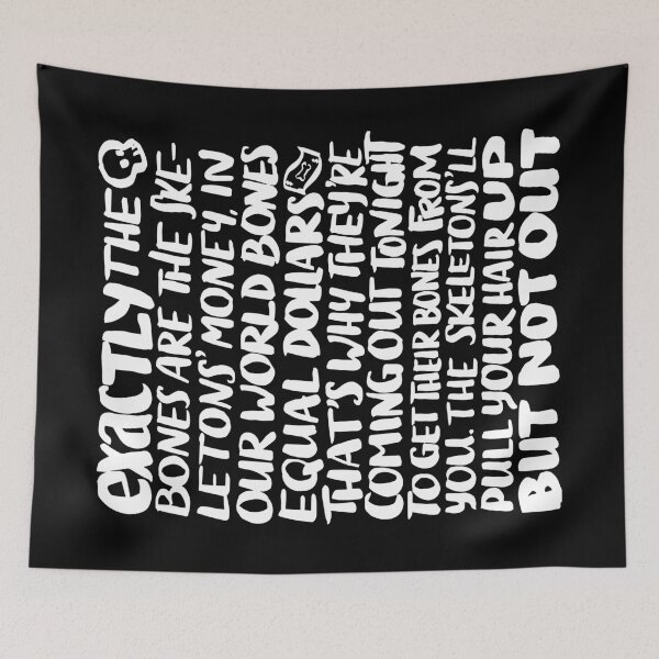 Item preview, The bones are their money (white ink) designed and sold by notmanywords.