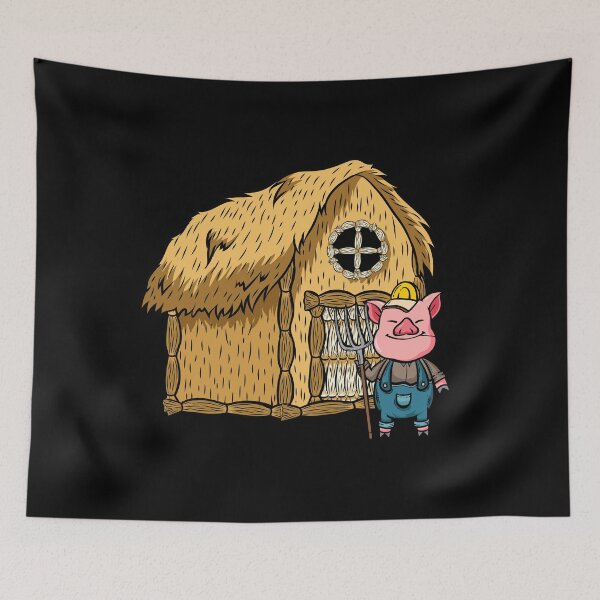 Item preview, Three Pigs Straw House Lazy Halloween Costume designed and sold by Gold Wings Tees.